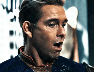 Man With Mouth Open And Saliva GIF