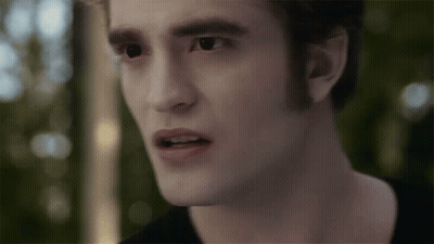 Man With Mouth Open And Trees In Background GIF