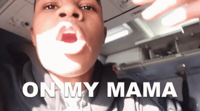 Man With Mouth Open On My Mama GIF