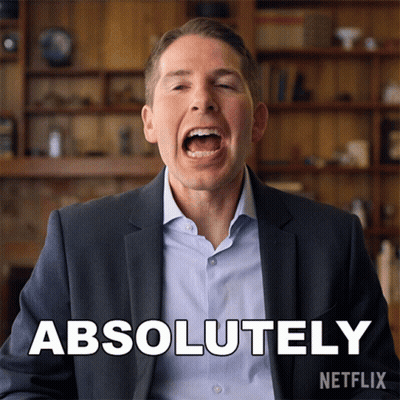 Man With Mouth Open Saying Absolutely GIF