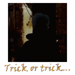 Man With Mouth Open Trick Or Trick Sticker