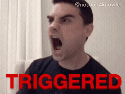 Man With Mouth Open Triggered In Red GIF