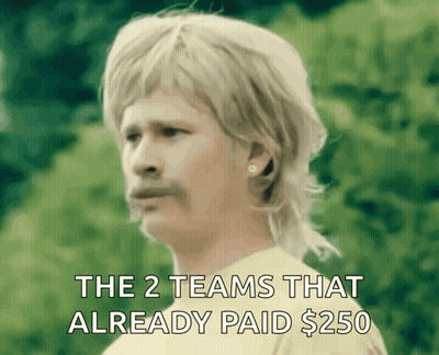 Man With Mullet And Earrings The 2 Teams That Already Paid $250 GIF