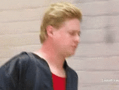 Man With Mullet And Red Shirt GIF
