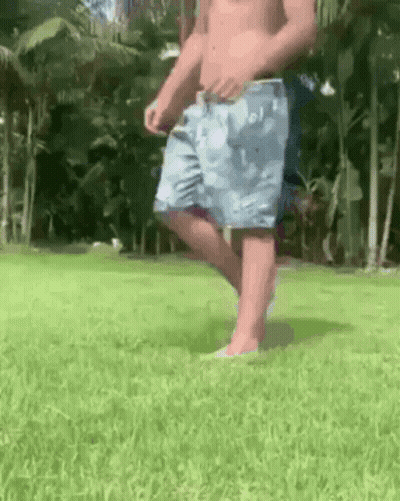 Man With Mullet Holding Glasses GIF