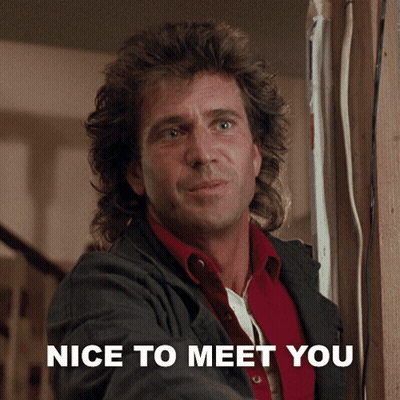 Man With Mullet Saying Nice To Meet You GIF