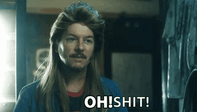 Man With Mullet Saying Oh Shit GIF