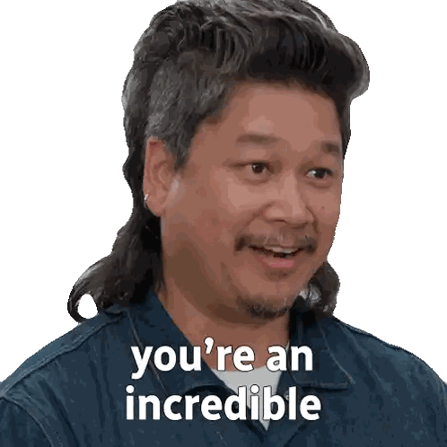 Man With Mullet Saying You're An Incredible Sticker