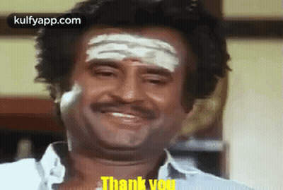 Man With Mustache And Bandage Saying Thank You GIF