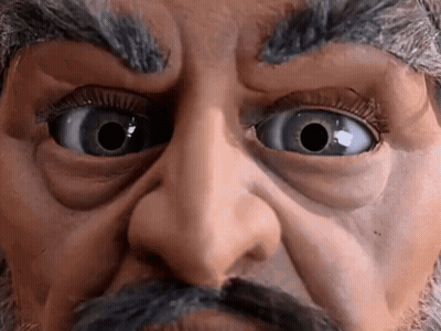 Man With Mustache And Big Blue Eyes GIF