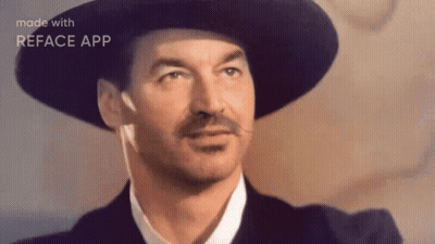 Man With Mustache And Black Hat Reface GIF