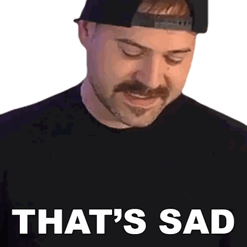 Man With Mustache And Black Shirt Sad Sticker