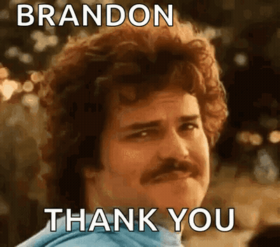Man With Mustache And Curly Hair Thanking GIF