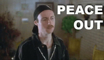 Man With Mustache And Hat In Living Room Peace Out GIF