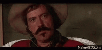 Man With Mustache And Hat Saying Bye GIF