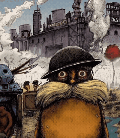Man With Mustache And Helmet Saying TM Nerd Co GIF