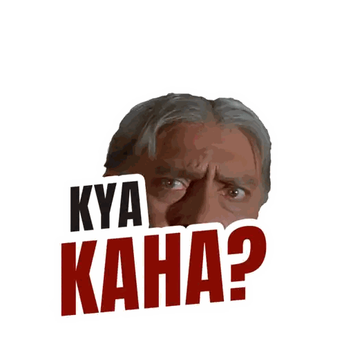 Man With Mustache And Kya Kaha Sticker