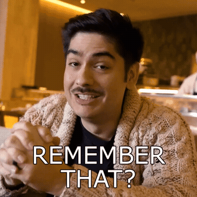 Man With Mustache And Sweater Says Remember That GIF