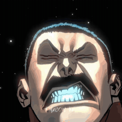 Man With Mustache And Teeth Saying Exxcom GIF