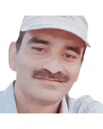 Man With Mustache And U.V.R.A. Hat Sticker