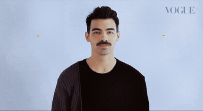 Man With Mustache Blowing Kiss With Two Emojis GIF