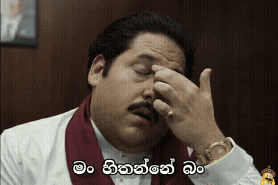 Man With Mustache Covering Face Saying Foreign Language GIF