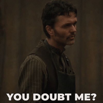 Man With Mustache Doubting Me GIF