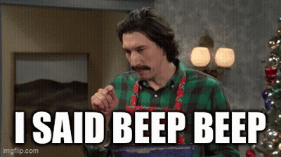 Man With Mustache Eating Says I Said Beep Beep GIF