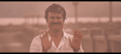 Man With Mustache Funny Face In Rain GIF