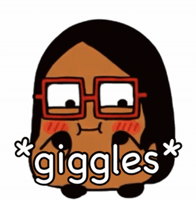 Man With Mustache Giggling In Front Of Woman Picture GIF