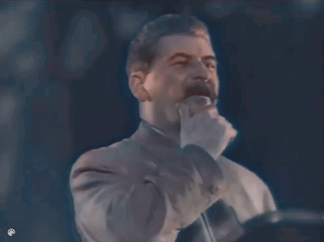 Man With Mustache Giving Speech GIF