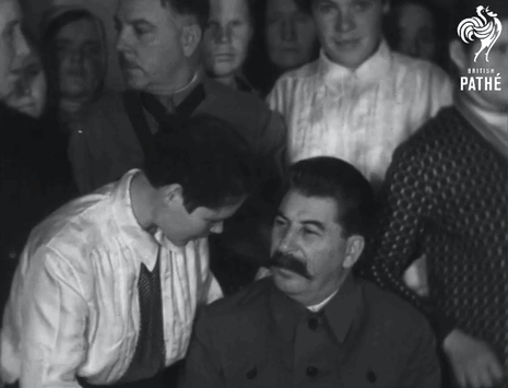 Man With Mustache Giving Speech GIF