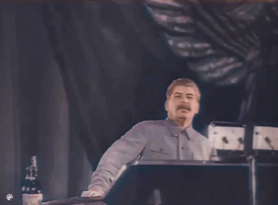 Man With Mustache Giving Speech GIF