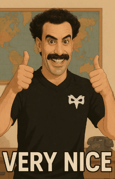 Man With Mustache Giving Thumbs Up Very Nice GIF
