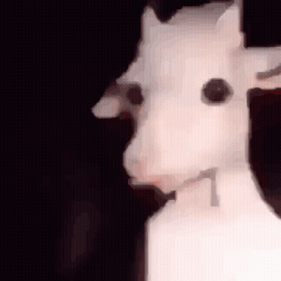 Man With Mustache Hands In Pockets In Room With Pictures GIF