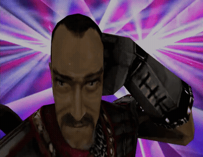 Man With Mustache Holding Hammer GIF