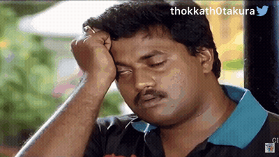 Man With Mustache Holding Hand To Forehead GIF