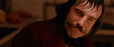 Man With Mustache Holding Knife GIF