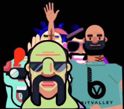 Man With Mustache In Bitvalley Shirt GIF