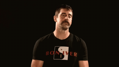 Man With Mustache In Black Shirt Saying Boxer GIF