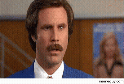 Man With Mustache In Blue Suit And White Shirt GIF