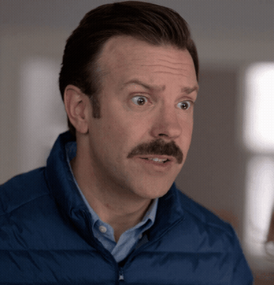 Man With Mustache In Blue Vest GIF