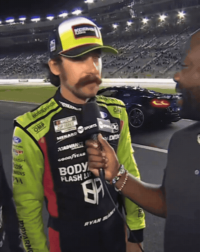 Man With Mustache In Body Flash Shirt GIF