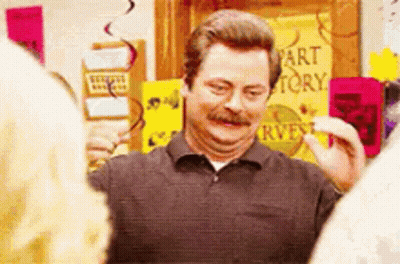 Man With Mustache In Front Of Fart Story Sign GIF
