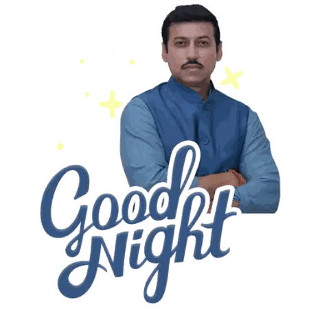 Man With Mustache In Front Of Shubhratri Sign Sticker