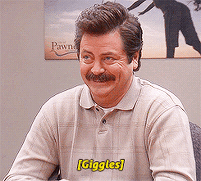 Man With Mustache In Giggles Shirt GIF