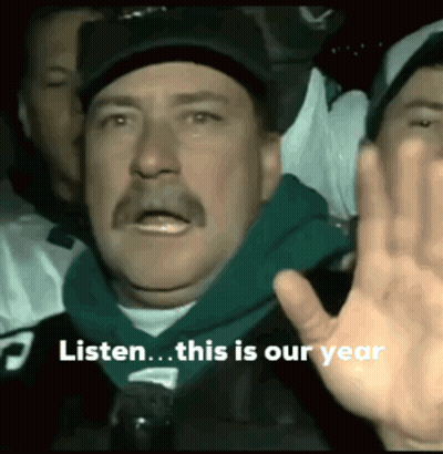 Man With Mustache In Green Hoodie Saying Listen This Is Our Year GIF