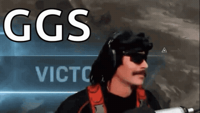 Man With Mustache In Headphones Holding Gun GGs Victor GIF