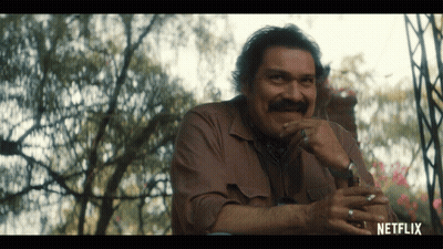 Man With Mustache In Netflix Shirt GIF