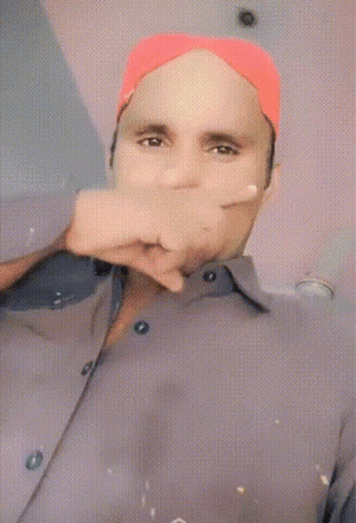 Man With Mustache In Red Hat Thumbs Down GIF